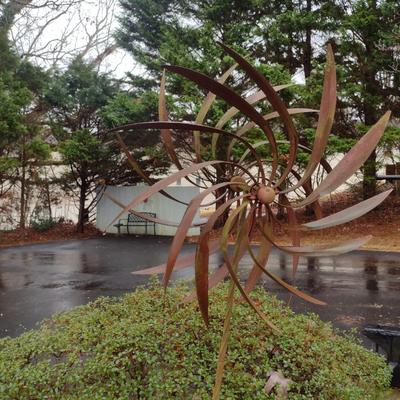 Metal Whirligig Garden Art