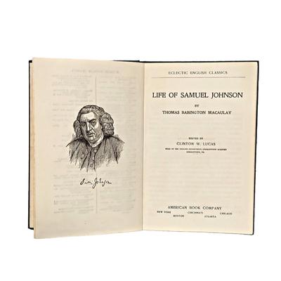 2 Antique Literature Books: English Prose & Life of Samuel Johnson