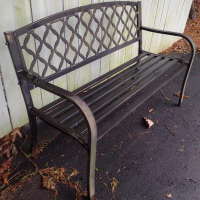 Metal Frame Garden Sitting Bench