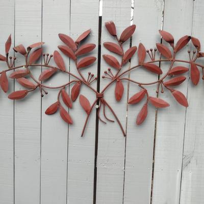 Metal Leaf Design Wall Art for Garden/Patio