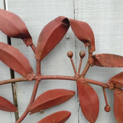 Metal Leaf Design Wall Art for Garden/Patio
