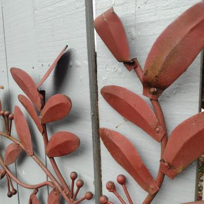 Metal Leaf Design Wall Art for Garden/Patio