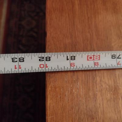 Vintage MCM Solid Wood Metal Tab Leg Drop Leaf Dining Table with Six Cane Backed Chairs- Possibly Drexel