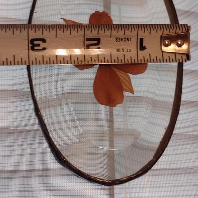 Pair of Glass and Botanical Hanging Window Decor