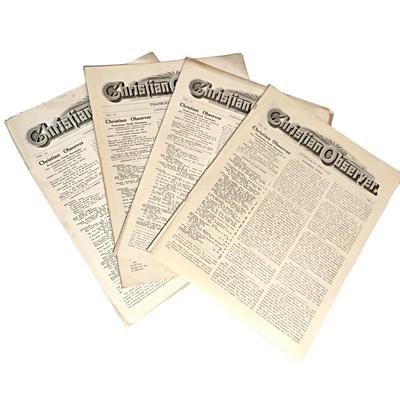 4 Antique Issues of The Christian Observer
