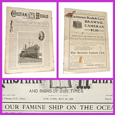 6 Antique Issues of The Christian Herald