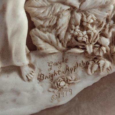 Vintage 'The Romantic Poets' Collectible Incolay Stone Plate