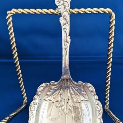 Antique Victorian Sterling Silver Serving Spoon Gladstone by Whiting 1891