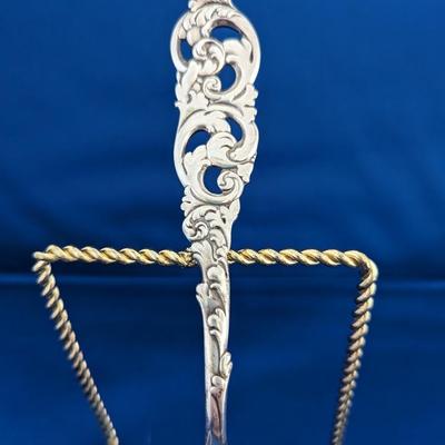 Antique Victorian Sterling Silver Serving Spoon Gladstone by Whiting 1891