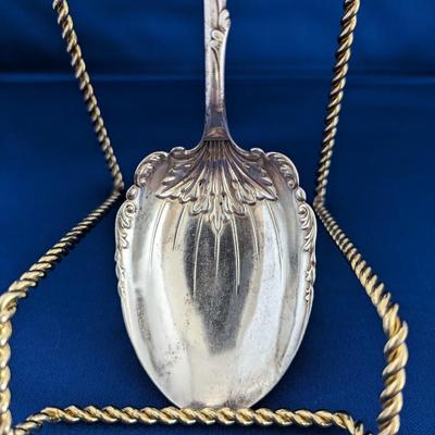 Antique Victorian Sterling Silver Serving Spoon Gladstone by Whiting 1891