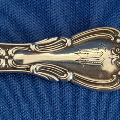 6 (six) Antique Iced Tea Spoons Chantilly (Sterling, 1895, Lion-Anchor-G) by GORHAM SILVER