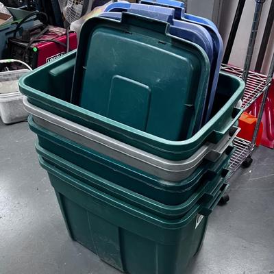 Group 1 of 5 - 18 Gallon Rough Neck Totes