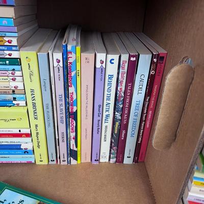 Bankers Box of SCHOLASTIC BOOK  for Grade Schoolers