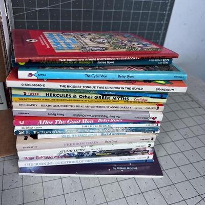 Bankers Box of SCHOLASTIC BOOK  for Grade Schoolers