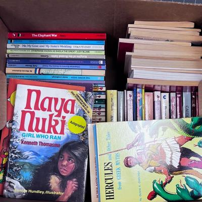 Bankers Box of SCHOLASTIC BOOK  for Grade Schoolers