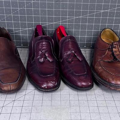 3 Pairs of men's dress Shoes, Mostly Vintage
