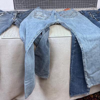 3 Pairs of Used LEVI 501 Jeans 