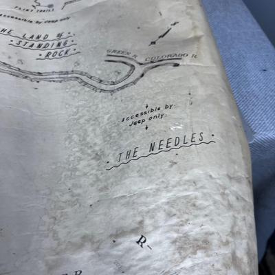 1964 Hand Drawn MAP of Lake Powell MONUMENTAL Deal! 