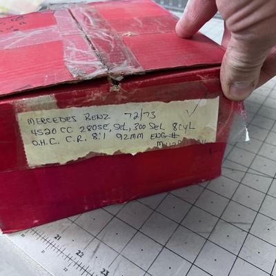 1972 or 1973 NEW Mercedes Benz Pistons (4) New in the Box 