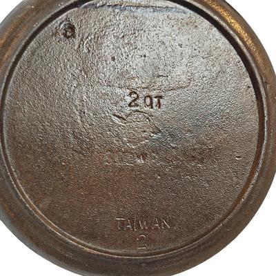 2 Vintage Made in Taiwan Cast Iron Stewpans
