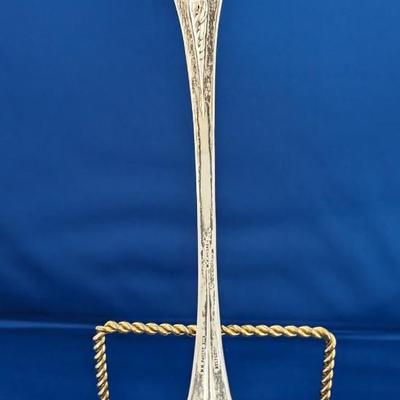 Henry Hebbard Antique Sterling Silver 'Mask' Pattern Punch / Soup Ladle, Patent 1859