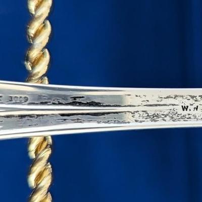 Henry Hebbard Antique Sterling Silver 'Mask' Pattern Punch / Soup Ladle, Patent 1859