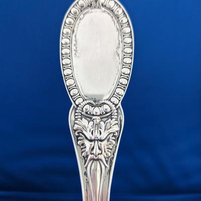 Henry Hebbard Antique Sterling Silver 'Mask' Pattern Punch / Soup Ladle, Patent 1859