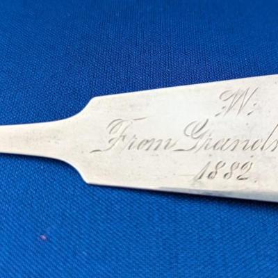 Antique coin silver spoon "Mabel" From Grandma 1882-Mable Louise Wilbur Winfree
