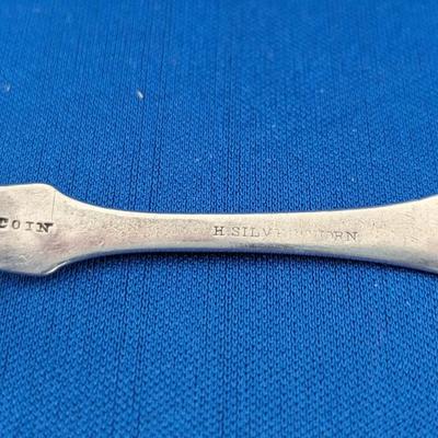 2 (two) Coin silver spoons V. A. W. made by Henry Silverthorn Lynchburg, VA