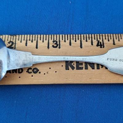 3 (three) Coin silver spoons "W" mono Made by M.L.Comfort