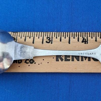 Coin Silver spoon "Euretta" dated 1875 Made by Uri Clark Euretta Rightmire WIlbur