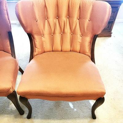 2 Vintage Wing Back Library Chairs