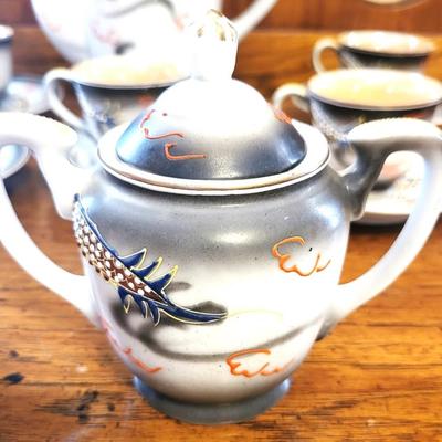 Vintage Dragonware Hand Painted Moriage Tea Set