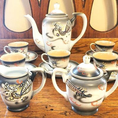 Vintage Dragonware Hand Painted Moriage Tea Set