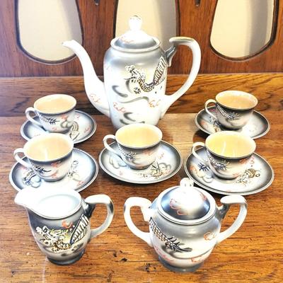 Vintage Dragonware Hand Painted Moriage Tea Set