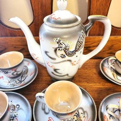 Vintage Dragonware Hand Painted Moriage Tea Set