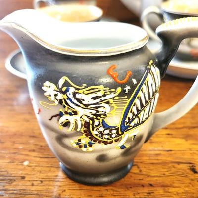 Vintage Dragonware Hand Painted Moriage Tea Set