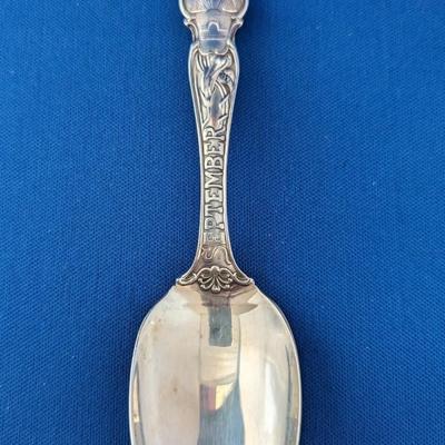 Set of 6 (six) vintage Sterling silver Morning Glory Libra spoons by R Wallace & Sons