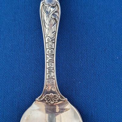 Set of 6 (six) vintage Sterling silver Morning Glory Libra spoons by R Wallace & Sons