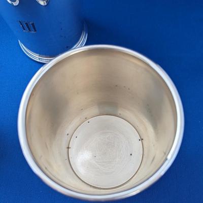 3 (three) PSCO #139 Sterling silver julep cups "W" mono
