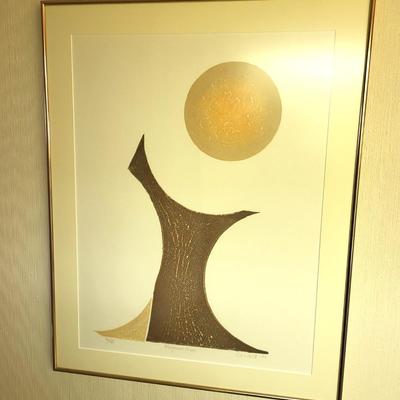 2 Original Midcentury Modern Abstract Rare Expressionist Artwork by Ed Ward