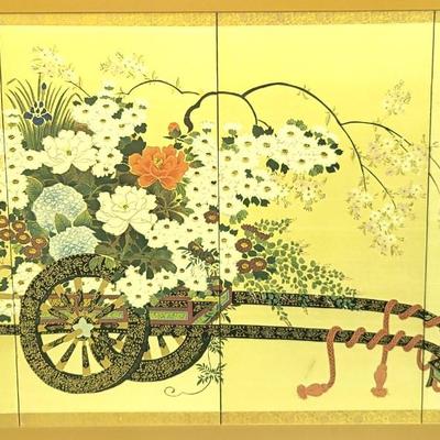 Rickshaw with Flowers Print