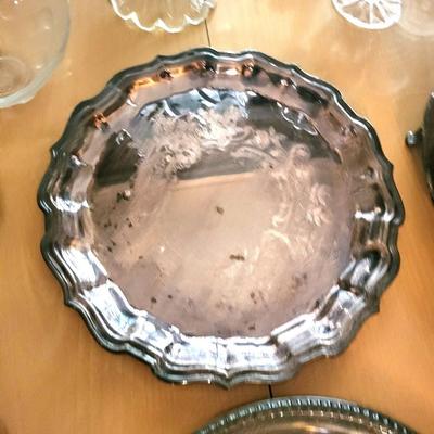 Crystal/Silver Plate Lot, Some Waterford