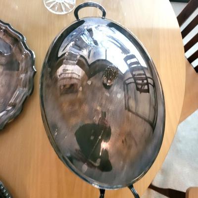 Crystal/Silver Plate Lot, Some Waterford