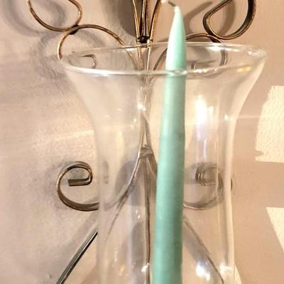 2 Candleholders with Framed Wall Art
