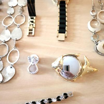 Costume Jewelry Lot with Sterling Silver Ring