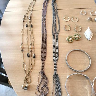 Costume Jewelry Lot with Sterling Silver Ring