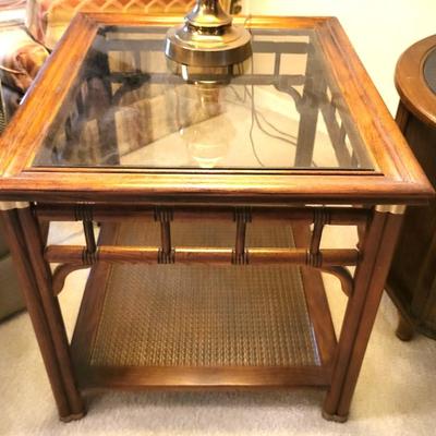 End Tables Lot with Vintage Lamp