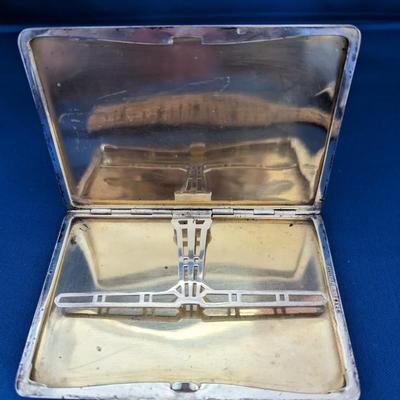 Vintage Art Deco style R. Blackinton & Co Sterling silver Cigarette / Money / calling card case #6126 Mono MAB