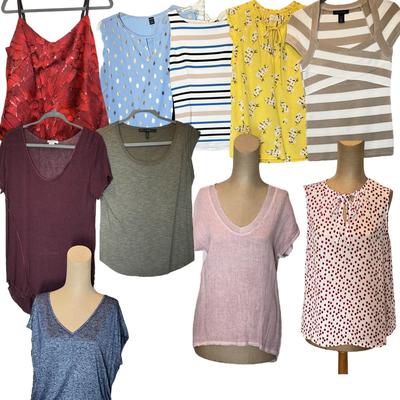 10 Piece Mixed Lot Contemporary Women's Tops Sz SM